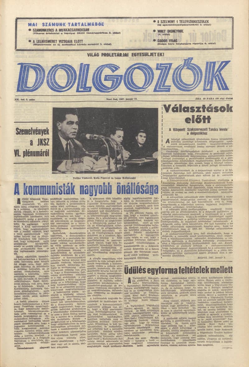 Dolgozók, 21. évf. 1967. január 13. 3. sz.