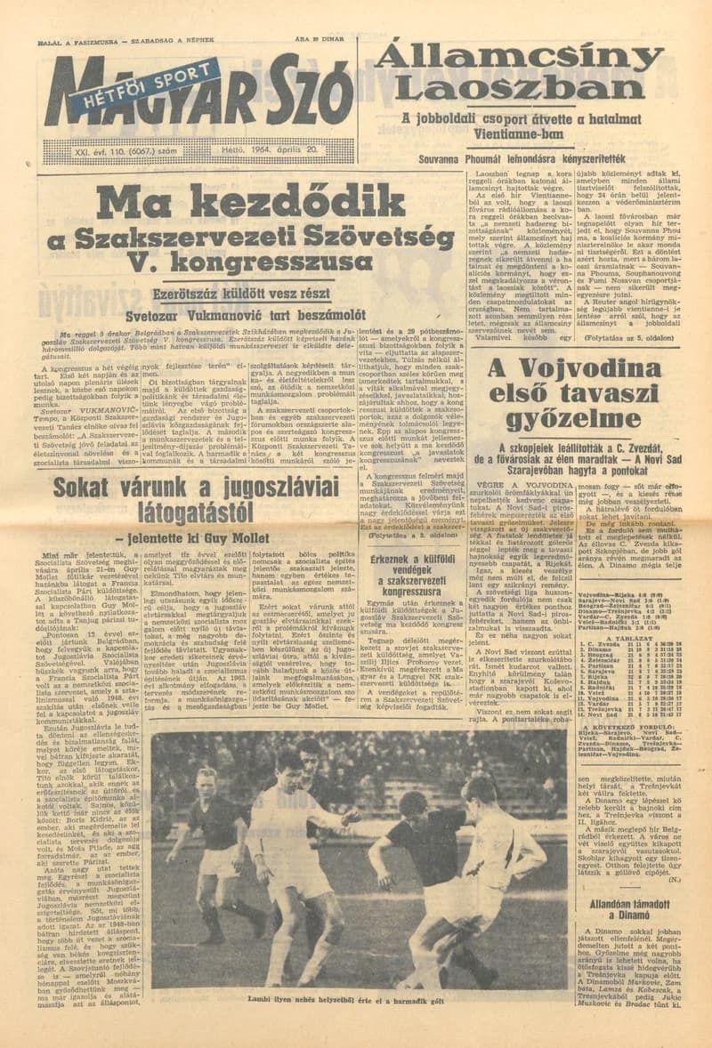 Magyar Szó, 21. évf. 1964. április 20. 110. sz. 1–16. oldal