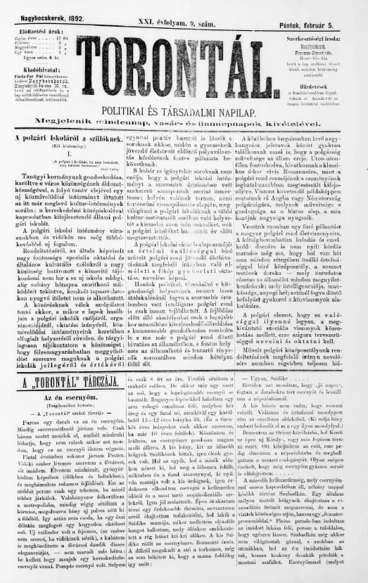 Torontál, 21. évf. 1892. február 5. 9. sz.