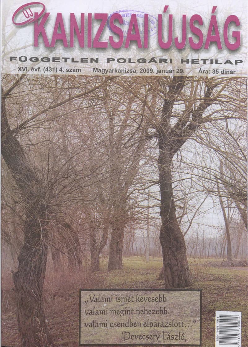 Új Kanizsai Újság, 16. évf. 2009. január 29. 4. sz.