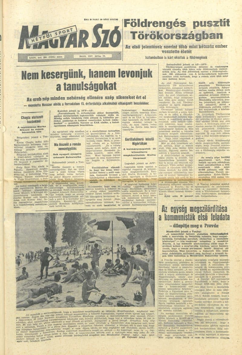 Magyar Szó, 24. évf. 1967. július 24. 201. sz. 1–12. oldal