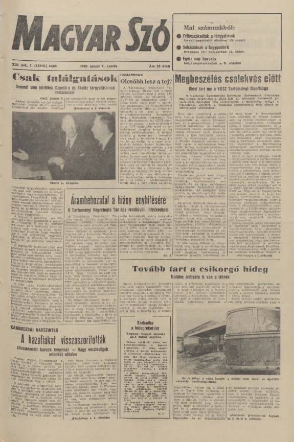 Magyar Szó, 42. évf. 1985. január 9. 7. sz. 1–16. oldal