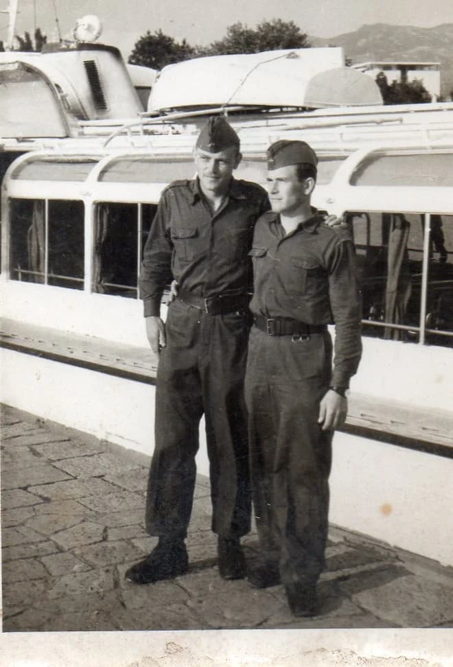 Sinkovits Boldizsár és Fazekas Péter Ohridban katonaként