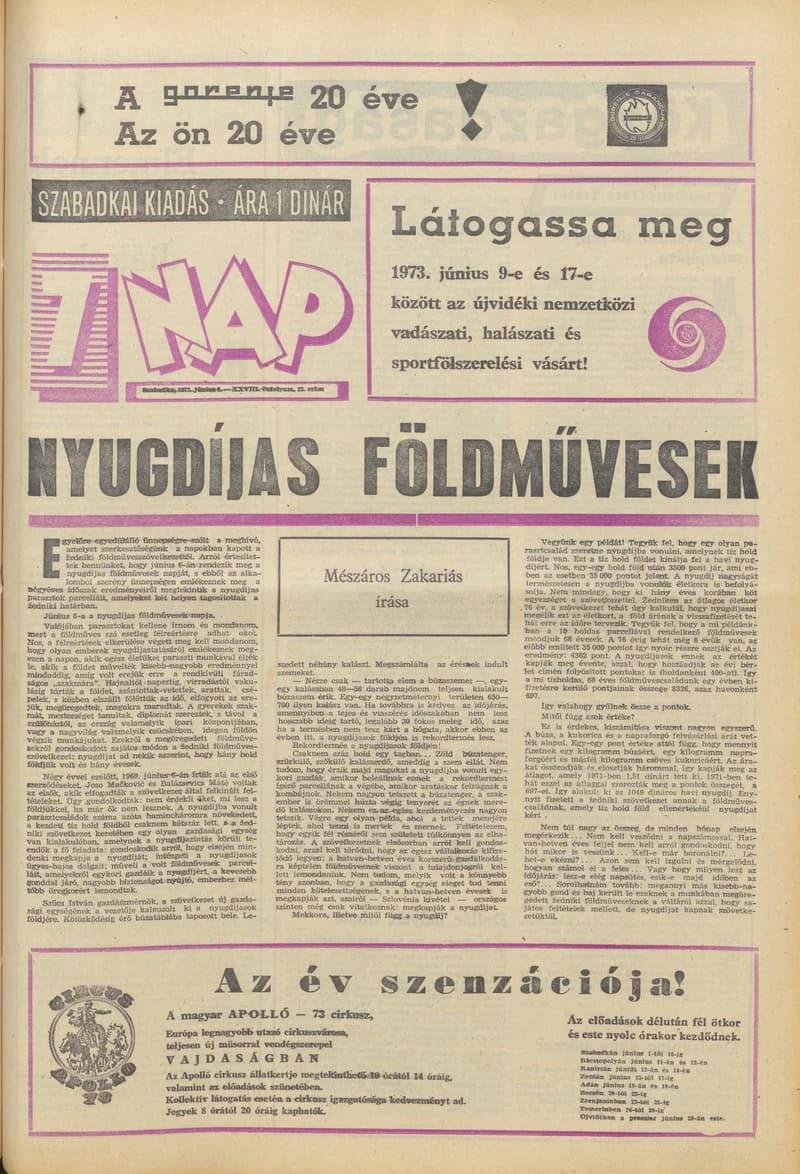7 Nap, 28. évf. 1973. június 8. 23. sz. 1–28. oldal