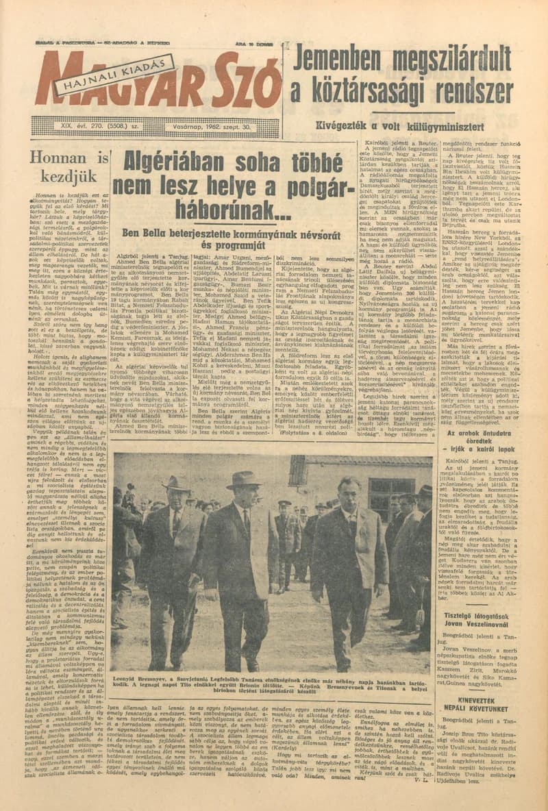 Magyar Szó, 19. évf. 1962. szeptember 30. 270. sz. 1–24. oldal