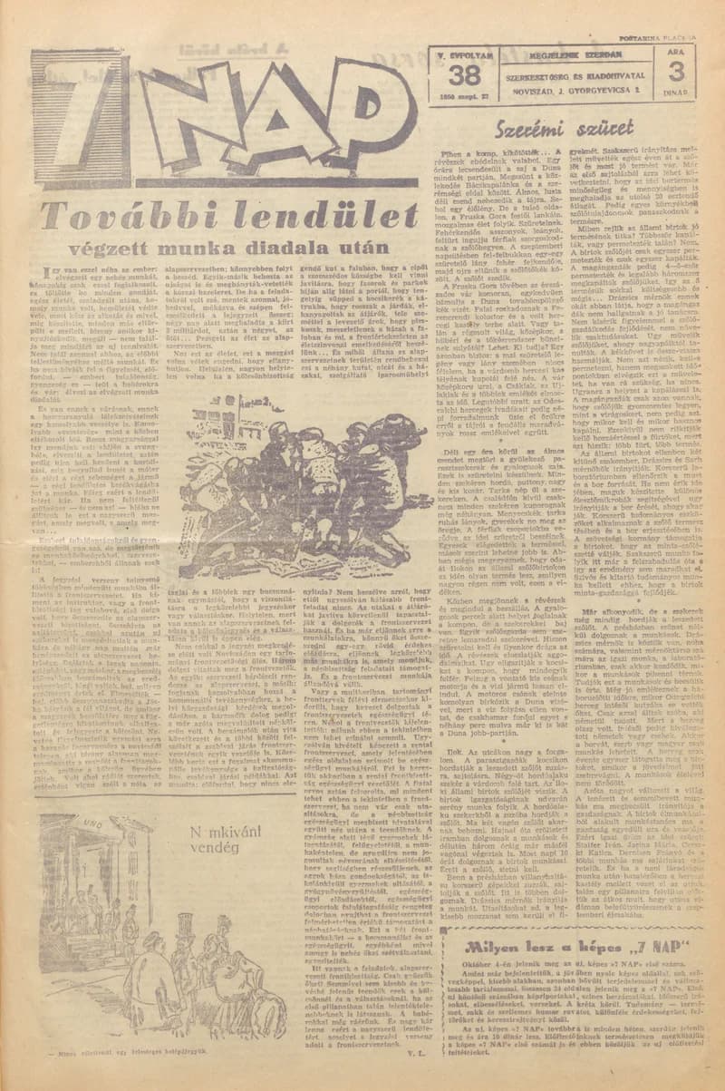 7 Nap, 5. évf. 1950. szeptember 27. 38. sz.