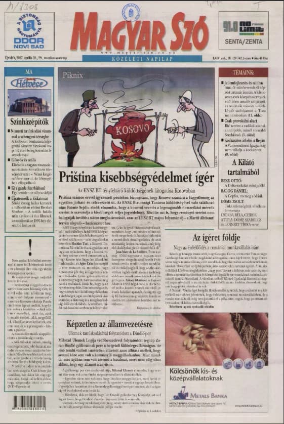 Magyar Szó, 64. évf. 2007. április 28. – 29. 98. sz. 1–12. oldal