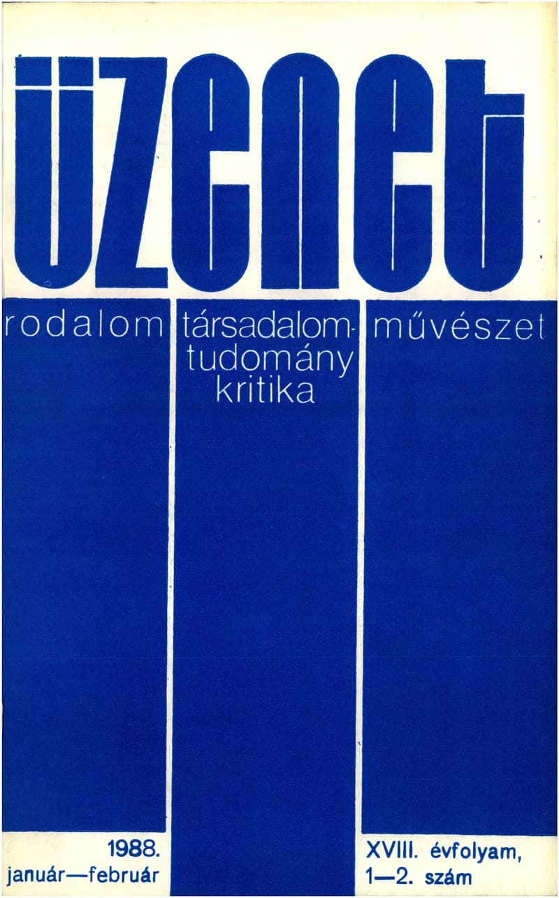 Üzenet, 18. évf. 1988. január – február. 1–2. sz. 1–119. oldal