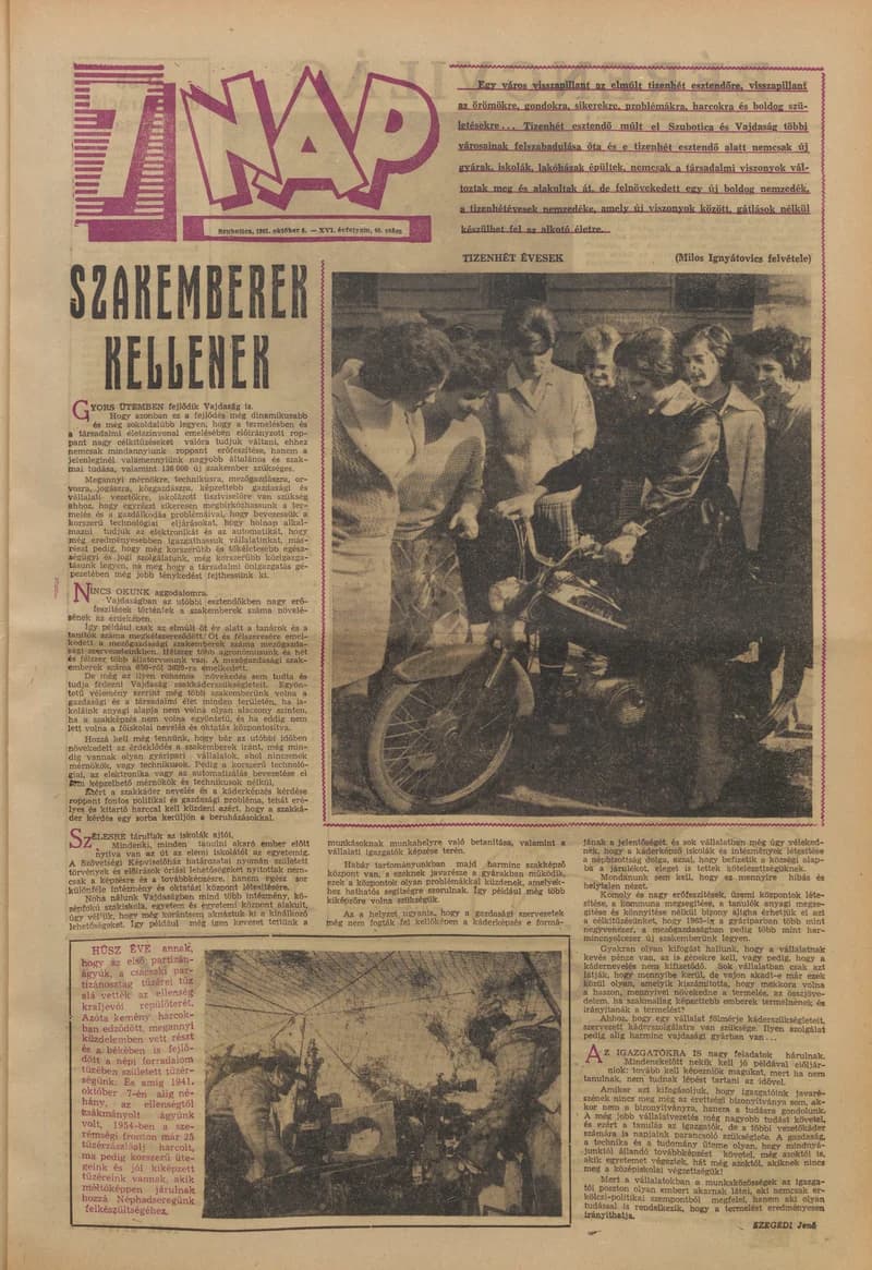 7 Nap, 16. évf. 1961. október 6. 40. sz. 1–20. oldal