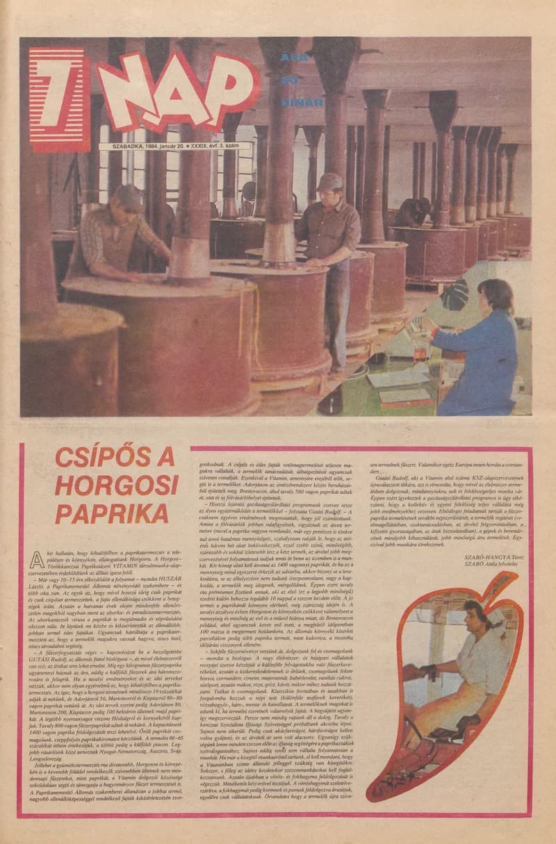 7 Nap, 39. évf. 1984. január 20. 3. sz. 1–12. oldal