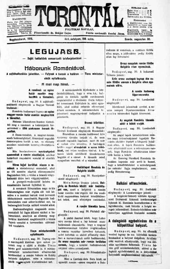 Torontál, 45. évf. 1916. augusztus 30. 198. sz.