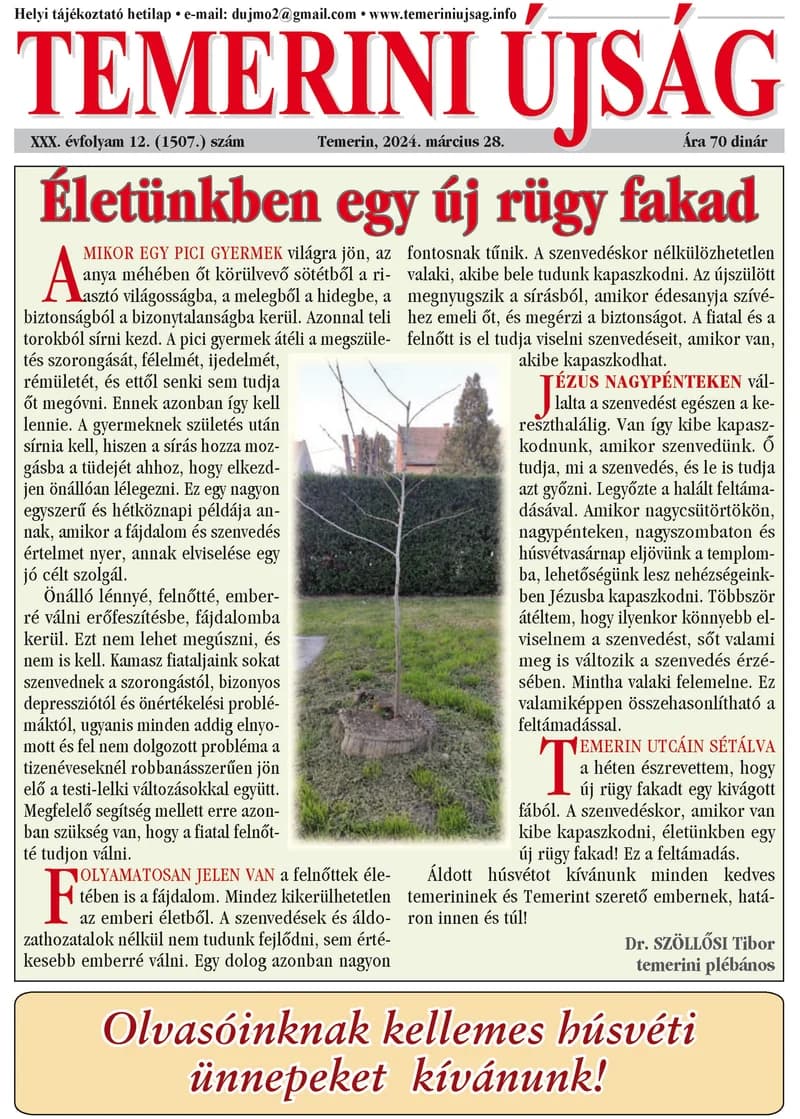 Temerini Újság, 30. évf. 2024. március 28. 12. sz.