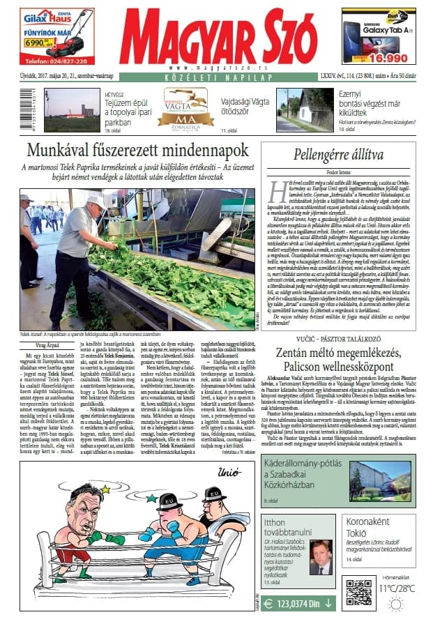 Magyar Szó, 74. évf. 2017. május 20. – 21. 114. sz. 1–32. oldal