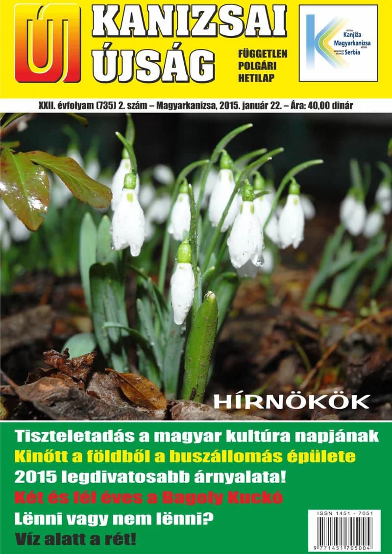 Új Kanizsai Újság, 22. évf. 2015. január 22. 2. sz.
