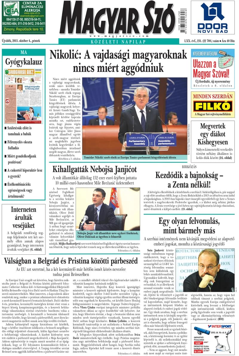 Magyar Szó, 70. évf. 2013. október 4. 231. sz. 1–16. oldal