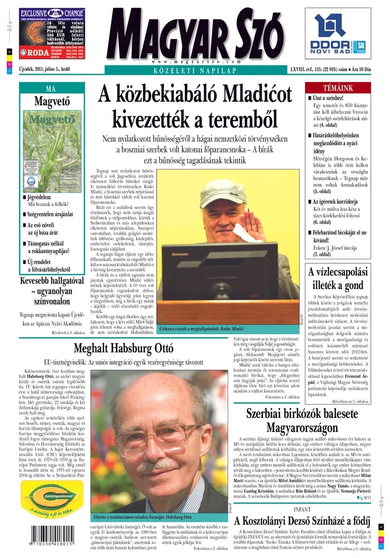 Magyar Szó, 68. évf. 2011. július 5. 153. sz. 1–20. oldal