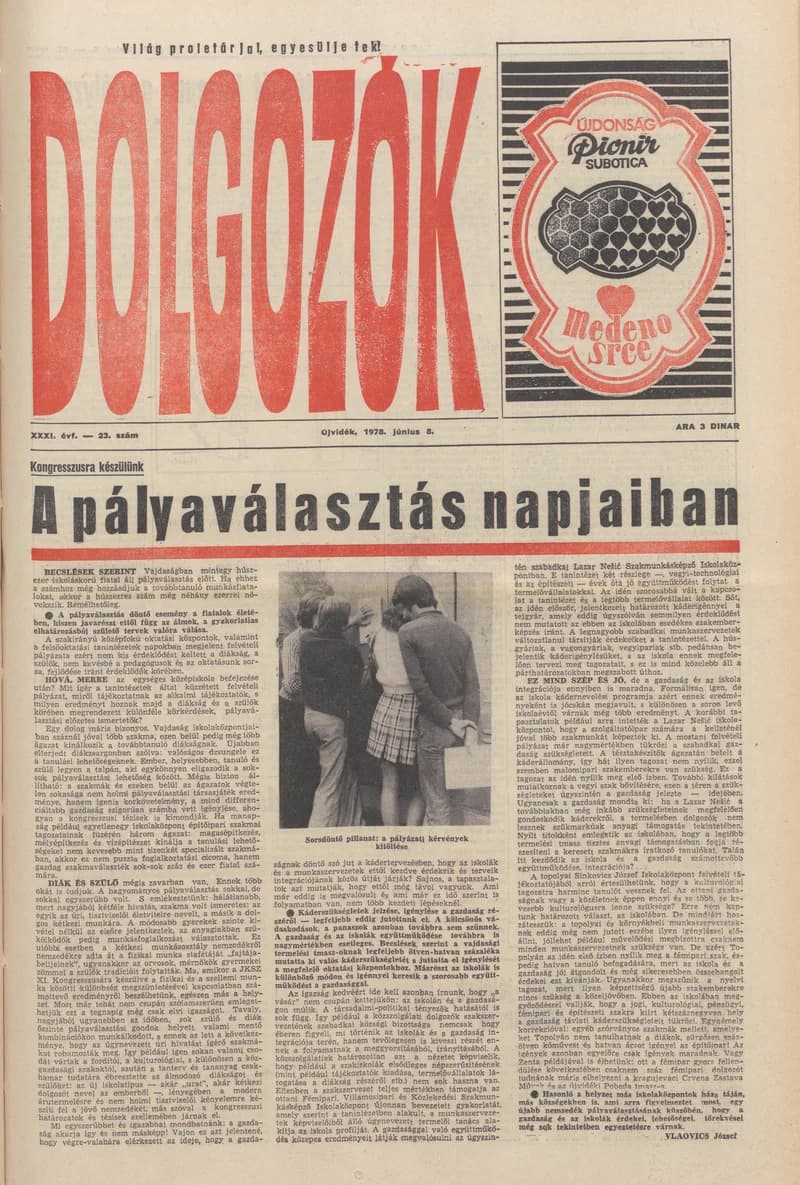 Dolgozók, 32. évf. 1978. június 8. 23. sz.