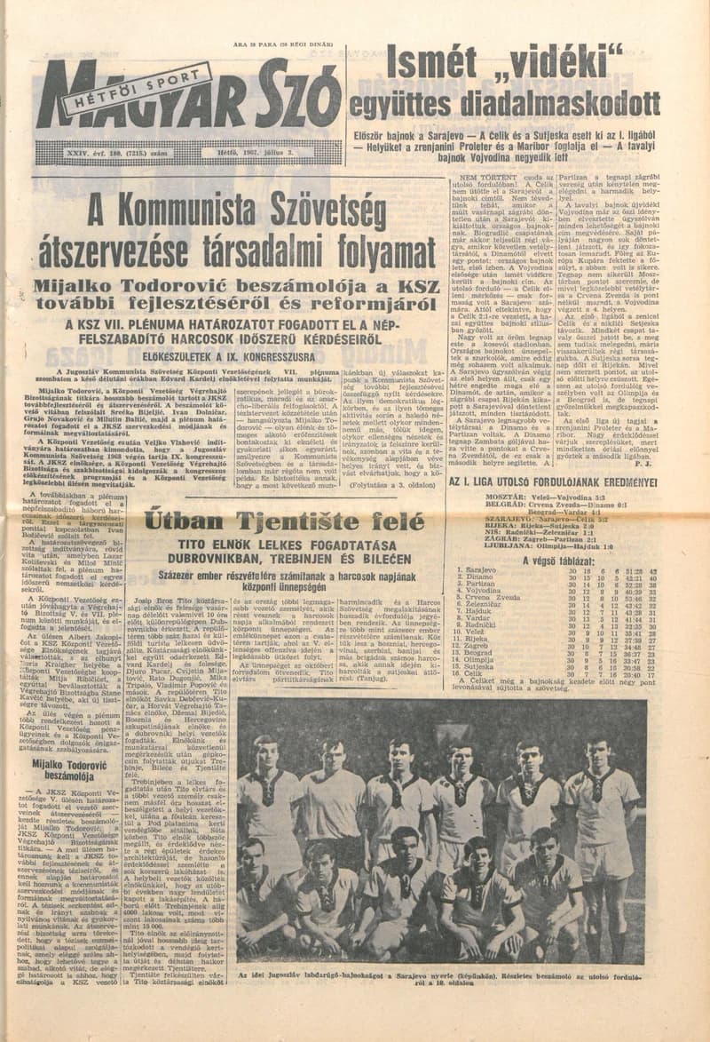 Magyar Szó, 24. évf. 1967. július 3. 180. sz. 1–14. oldal