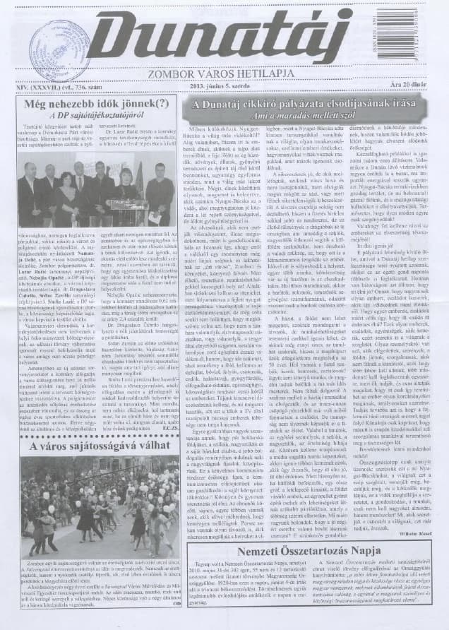 Dunatáj, 15. évf. 2013. június 5. 736. sz.