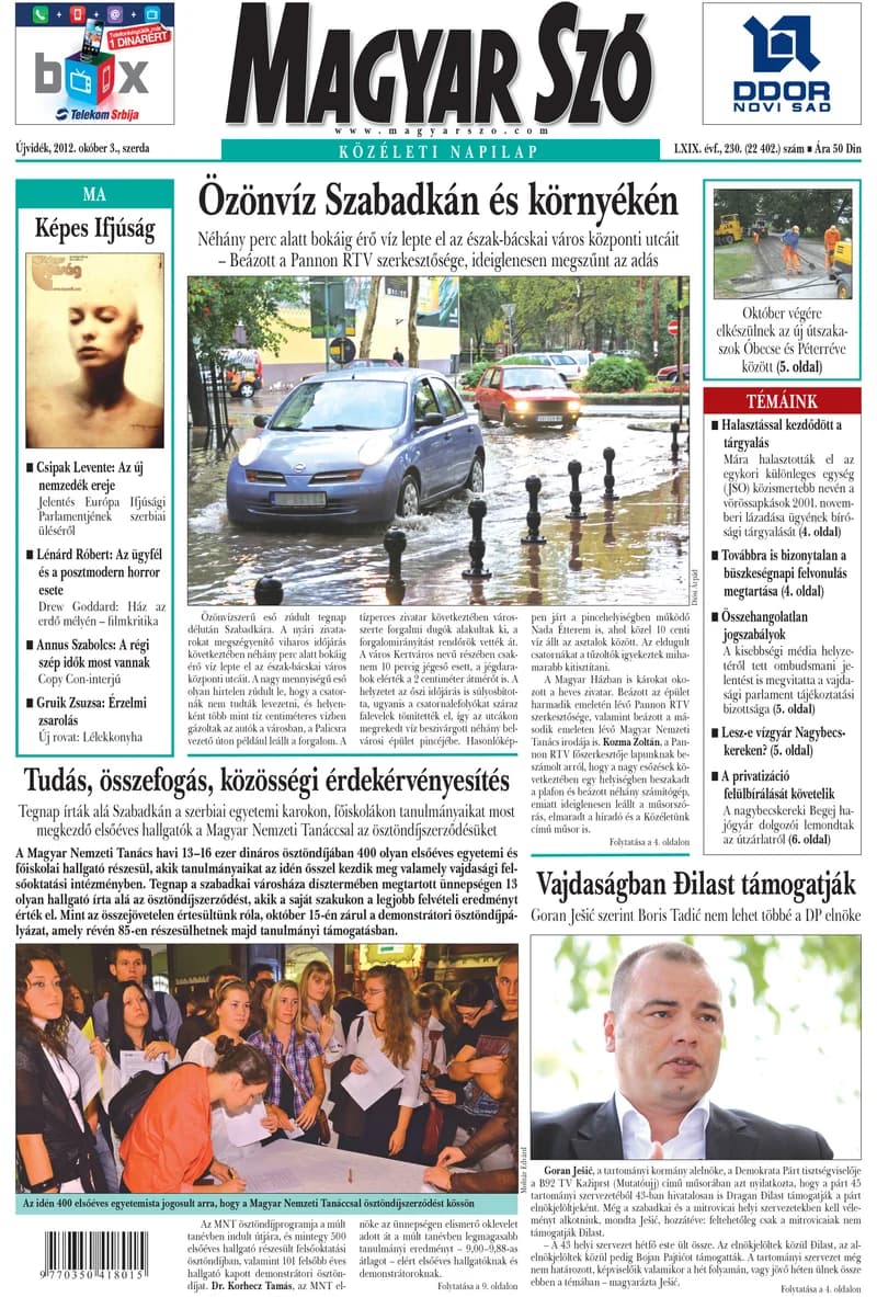 Magyar Szó, 69. évf. 2012. október 3. 230. sz. 11–20. oldal