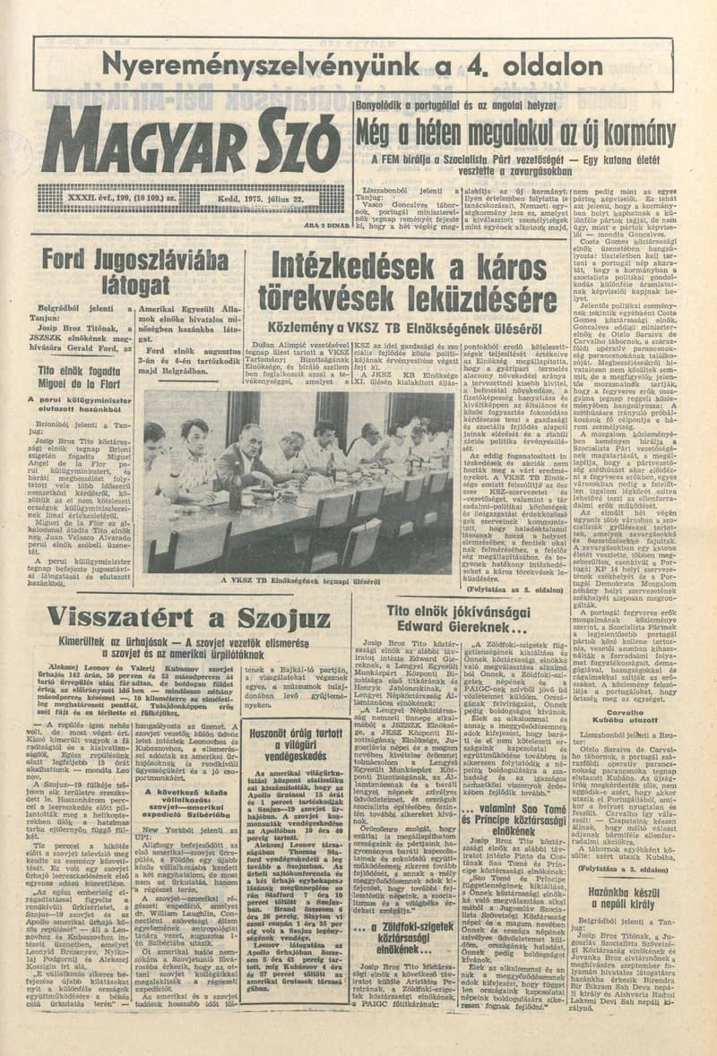 Magyar Szó, 32. évf. 1975. július 22. 199. sz.