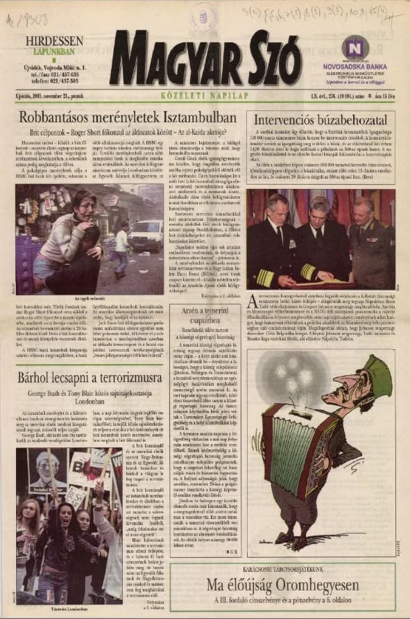 Magyar Szó, 60. évf. 2003. november 21. 276. sz. 1–20. oldal