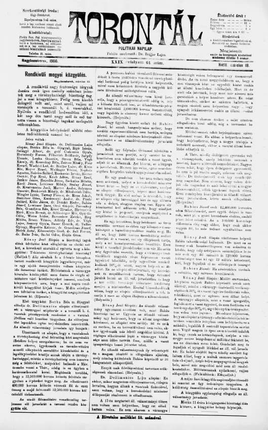 Torontál, 29. évf. 1900. március 19. 64. sz.