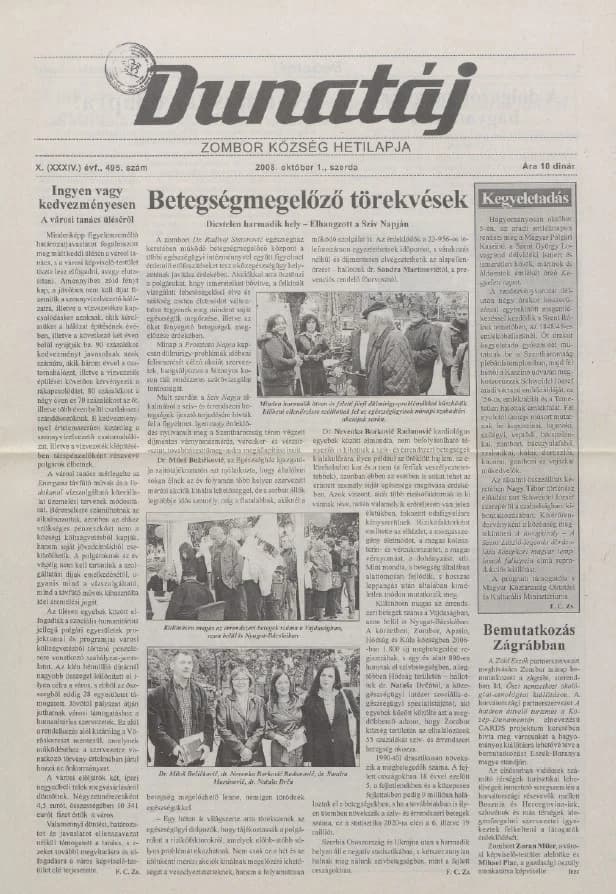 Dunatáj, 10. évf. 2008. október 1. 495. sz.