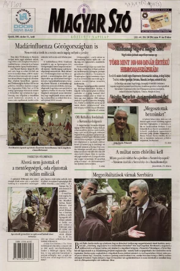 Magyar Szó, 62. évf. 2005. október 18. 245. sz. 1–20. oldal
