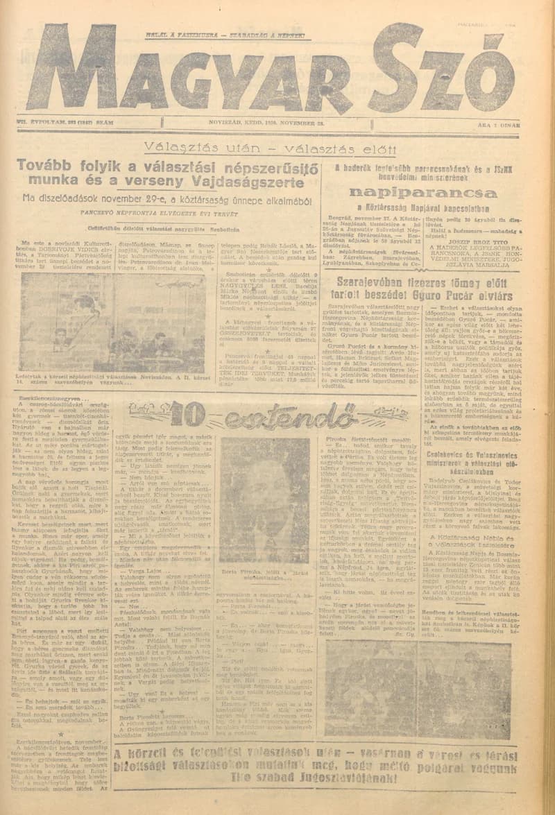 Magyar Szó, 7. évf. 1950. november 28. 283. sz. 1–4. oldal