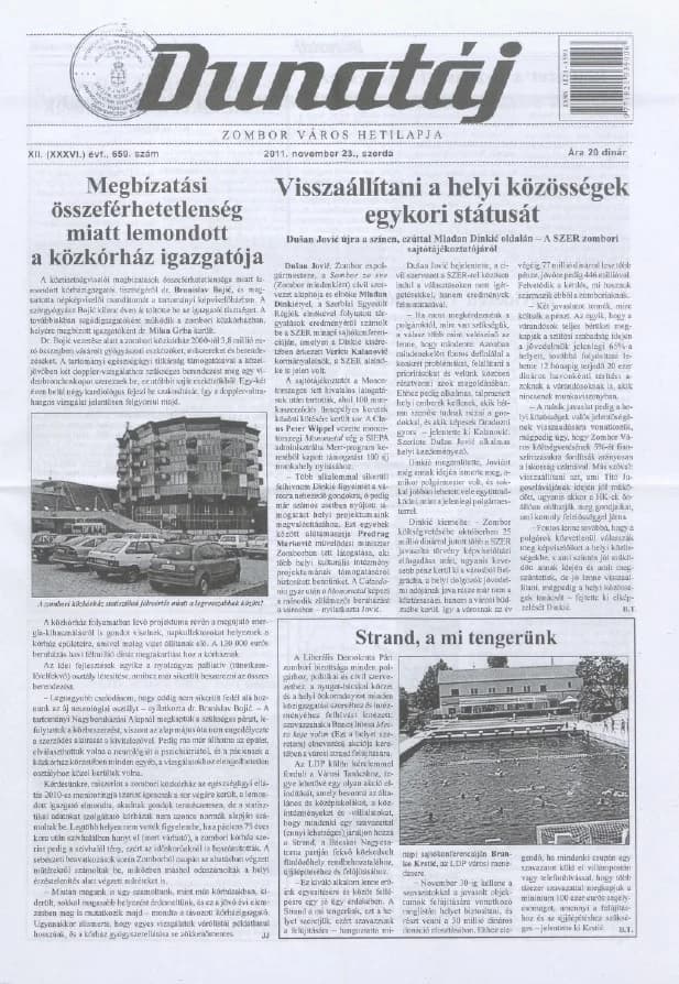 Dunatáj, 13. évf. 2011. november 23. 659. sz.