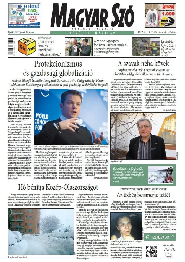 Magyar Szó, 74. évf. 2017. január 18. 13. sz. 1–16. oldal