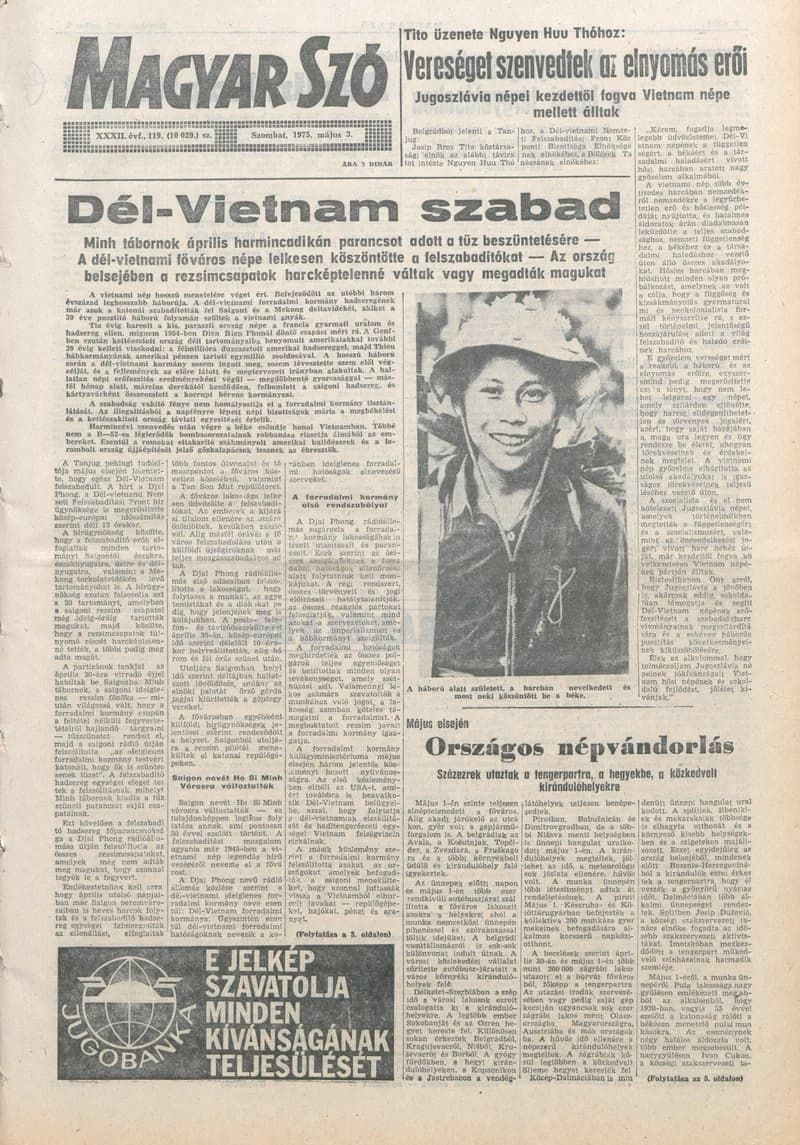 Magyar Szó, 32. évf. 1975. május 3. 119. sz.