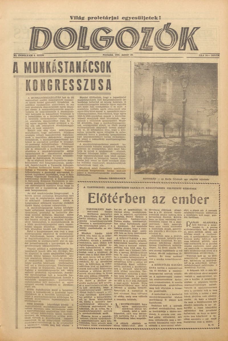 Dolgozók, 11. évf. 1957. január 22. 4. sz.