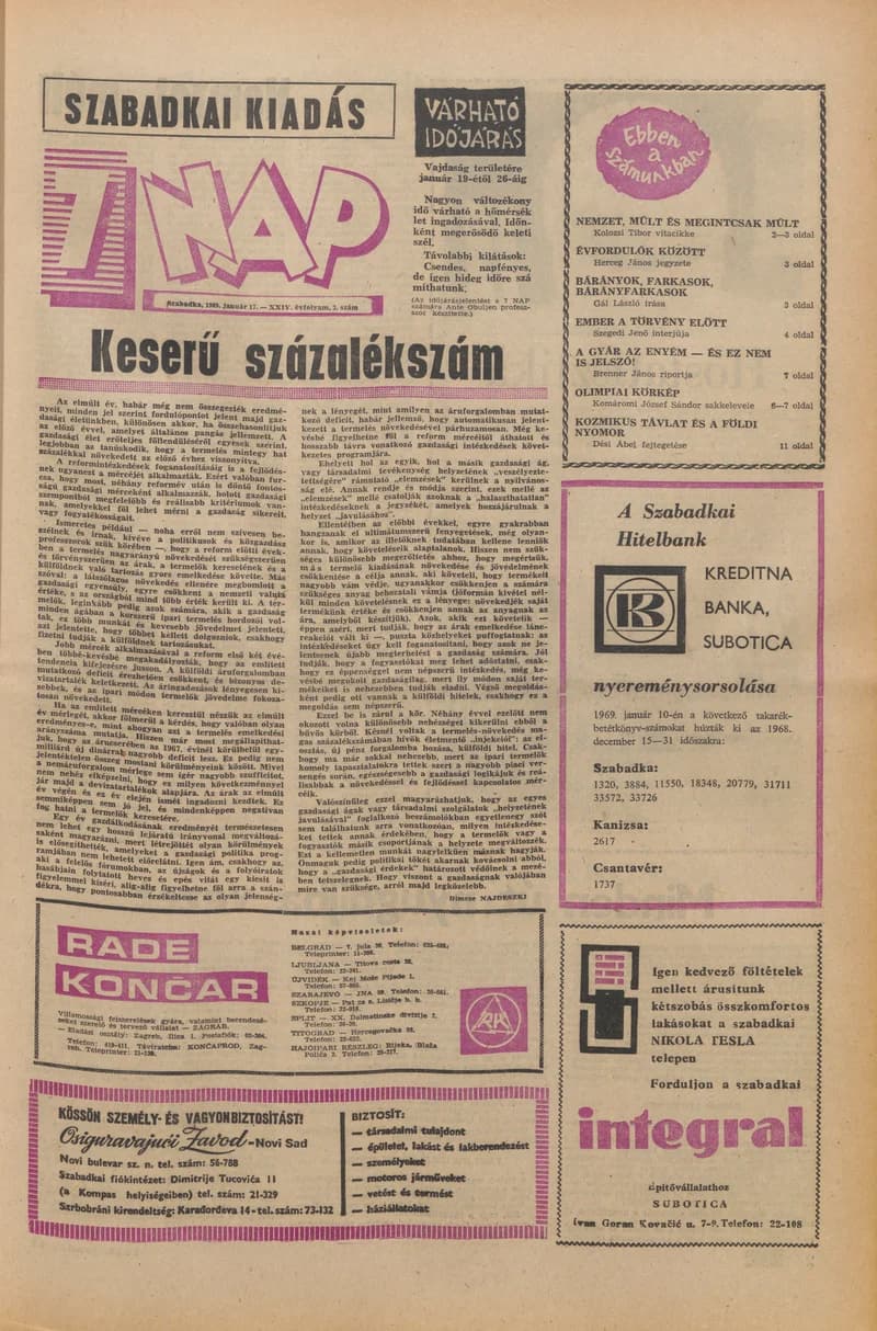 7 Nap, 24. évf. 1969. január 17. 3. sz. 1–16. oldal