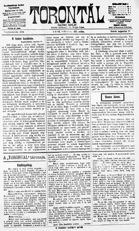 Torontál, 27. évf. 1898. augusztus 31. 197. sz.