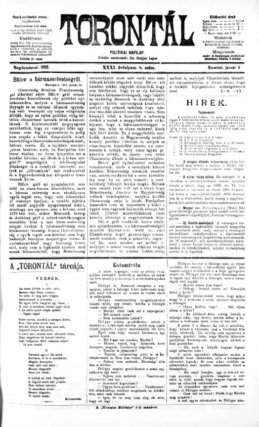 Torontál, 31. évf. 1902. január 11. 8. sz.