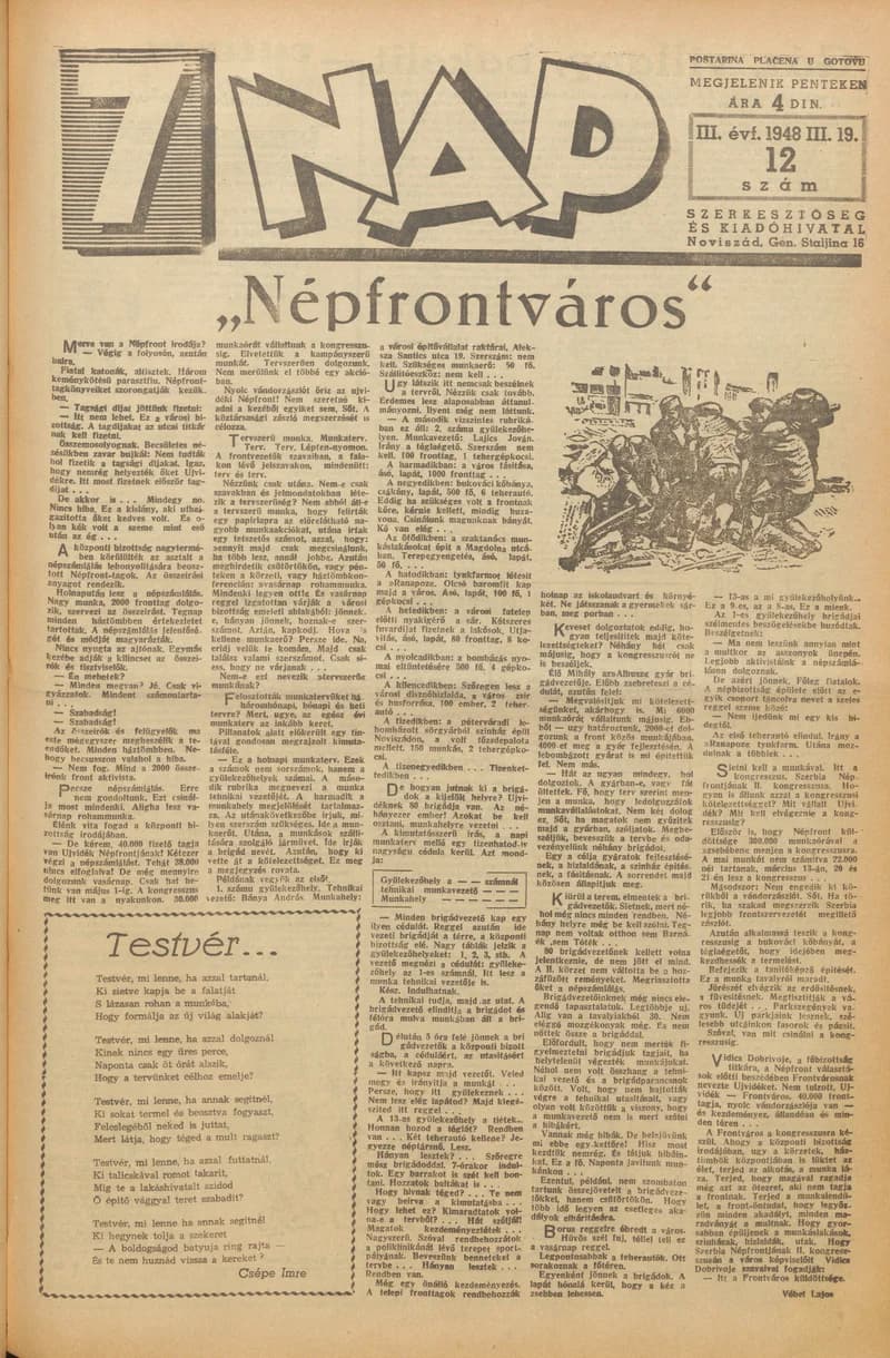 7 Nap, 3. évf. 1948. március 19. 12. sz. 1–10. oldal