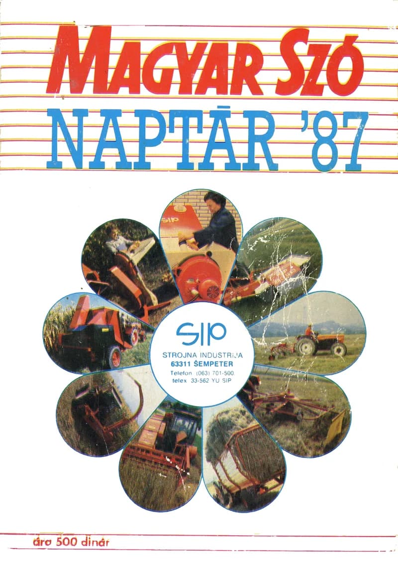 Magyar Szó Naptár, 43. évf. 1987. 43. sz.