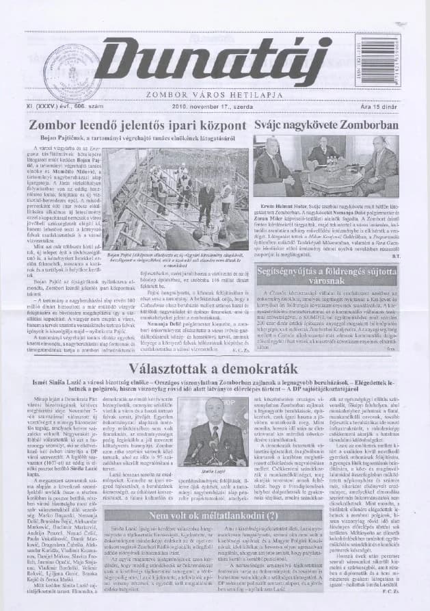 Dunatáj, 12. évf. 2010. november 17. 606. sz.