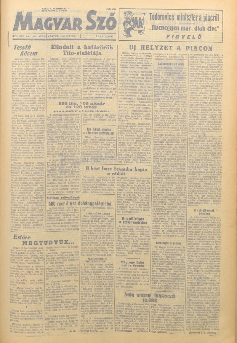 Magyar Szó, 8. évf. 1951. május 11. 110. sz. 1–4. oldal