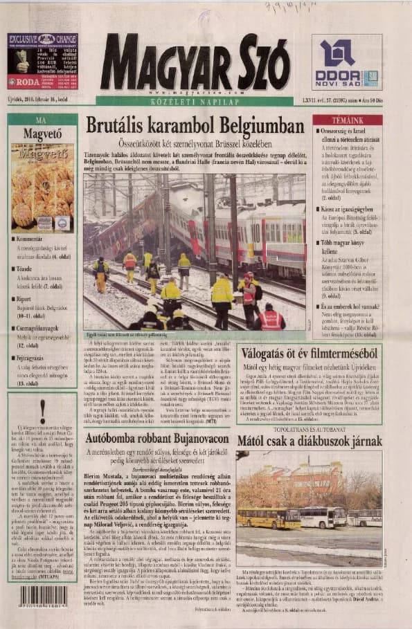 Magyar Szó, 67. évf. 2010. február 16. 37. sz. 1–20. oldal