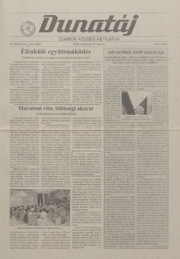 Dunatáj, 6. évf. 2004. december 8. 296. sz.