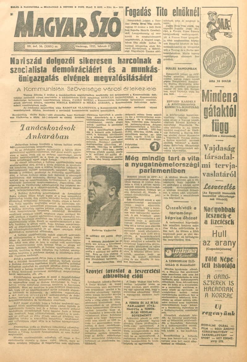 Magyar Szó, 12. évf. 1955. február 27. 56. sz. 1–6. oldal