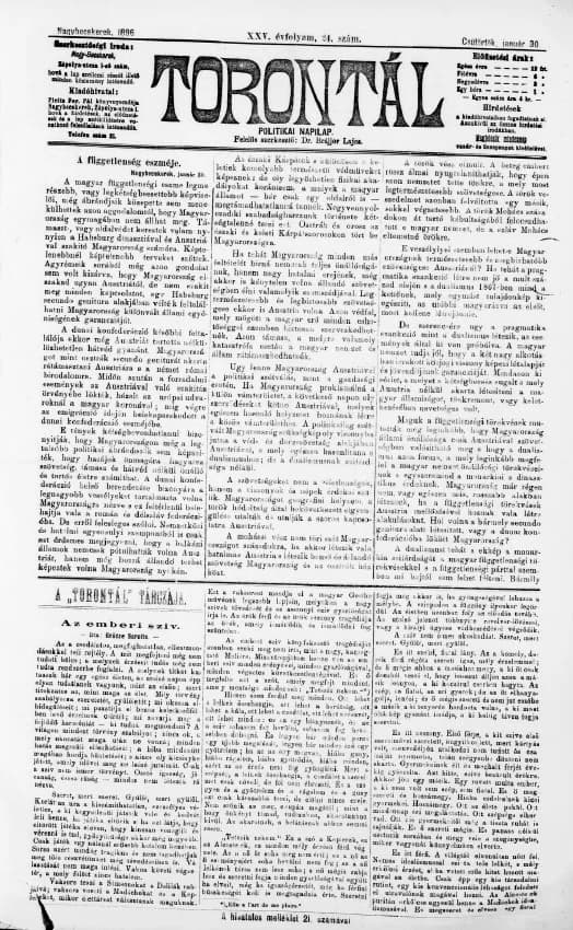 Torontál, 25. évf. 1896. január 30. 24. sz.