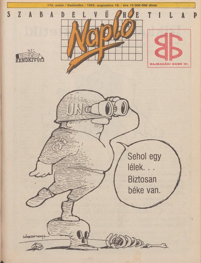 Napló - Szabadelvű hetilap, 4. évf. 1993. augusztus 18. 172. sz.