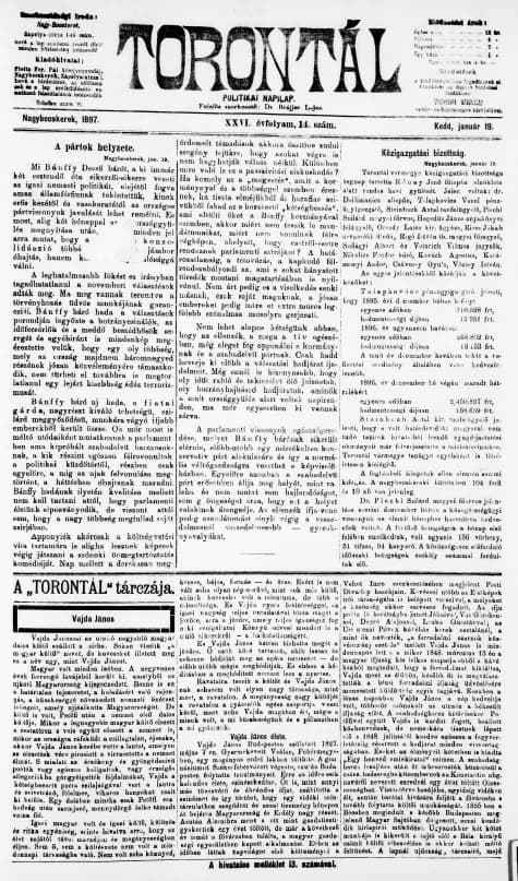 Torontál, 26. évf. 1897. január 19. 14. sz.