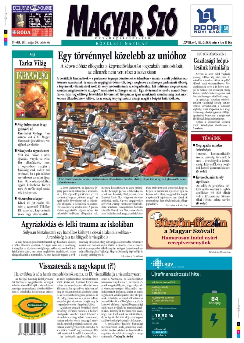 Magyar Szó, 68. évf. 2011. május 26. 119. sz. 1–20. oldal