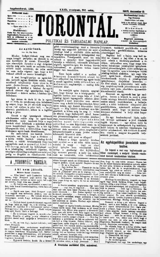 Torontál, 23. évf. 1894. december 10. 282. sz.