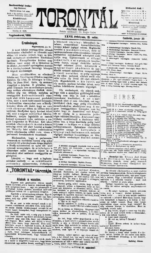 Torontál, 27. évf. 1898. január 20. 15. sz.